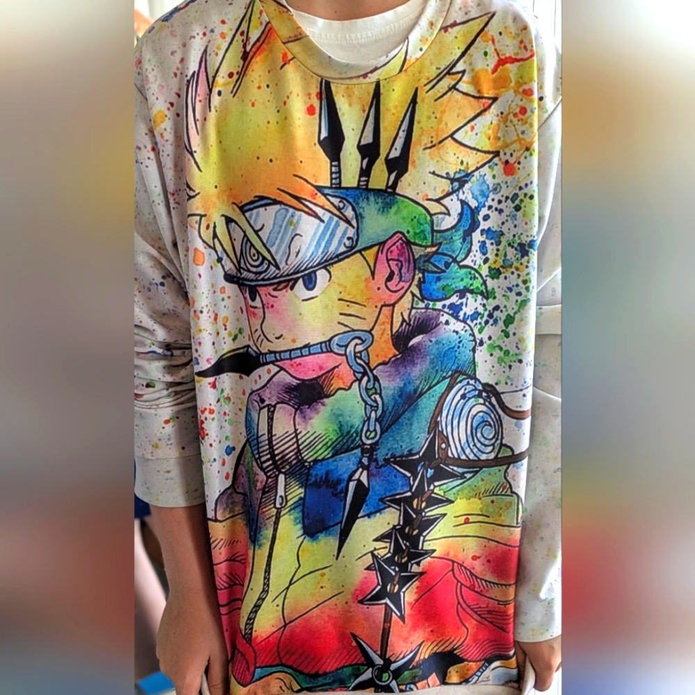 Vibrant Anime Graphic Long Sleeve Shirt